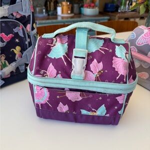 Pottery Barn Kids Retro Purple and Aqua Fairy Lunch Bag